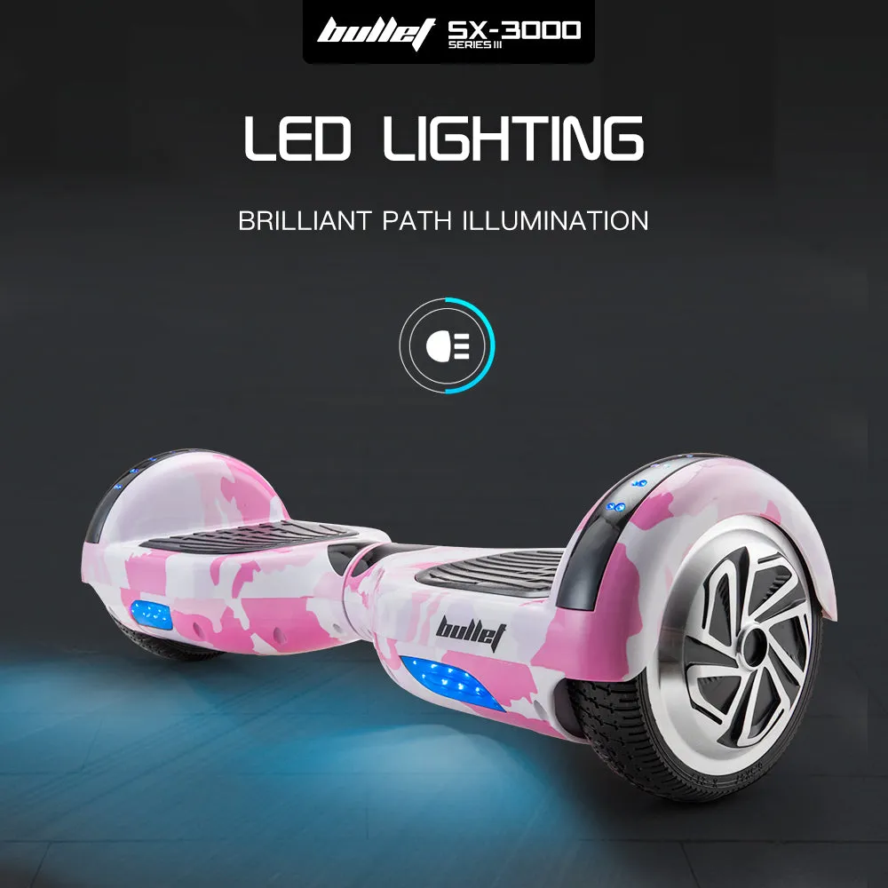 15km Range Electric Hoverboard with LED Lights, Bullet