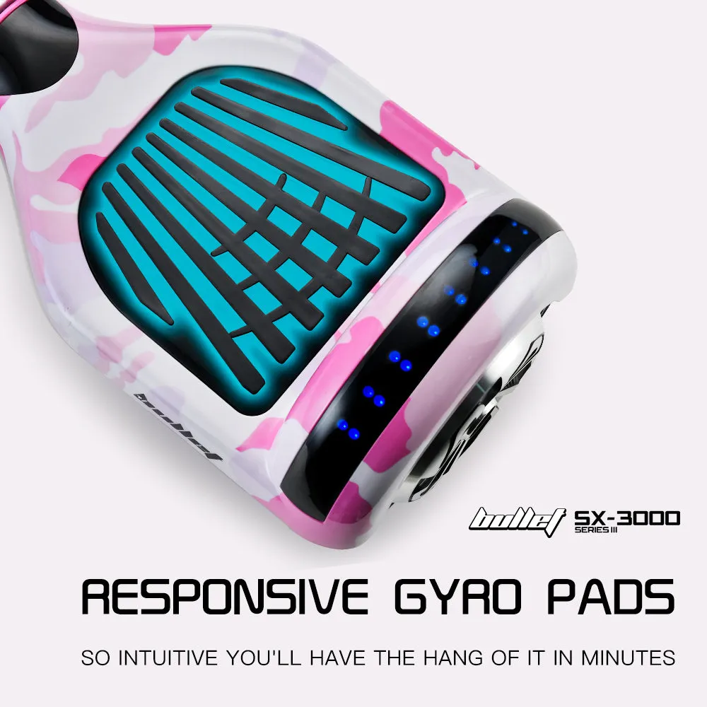 15km Range Electric Hoverboard with LED Lights, Bullet