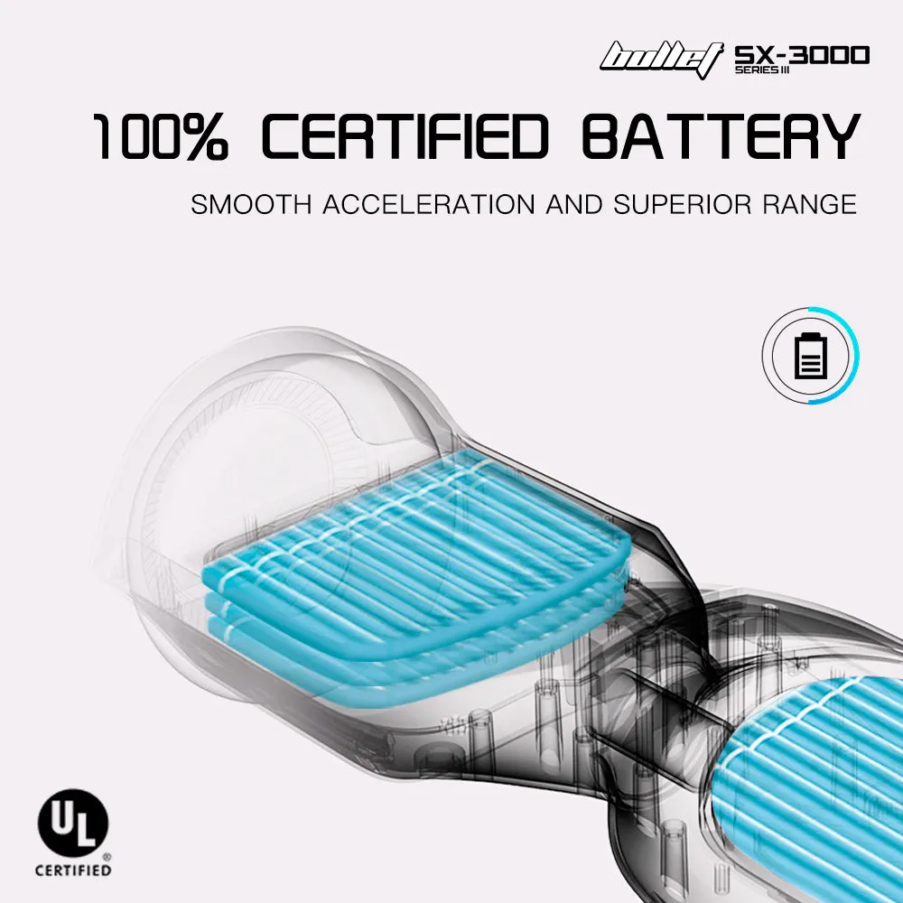 15km Range Electric Hoverboard with LED Lights, Bullet