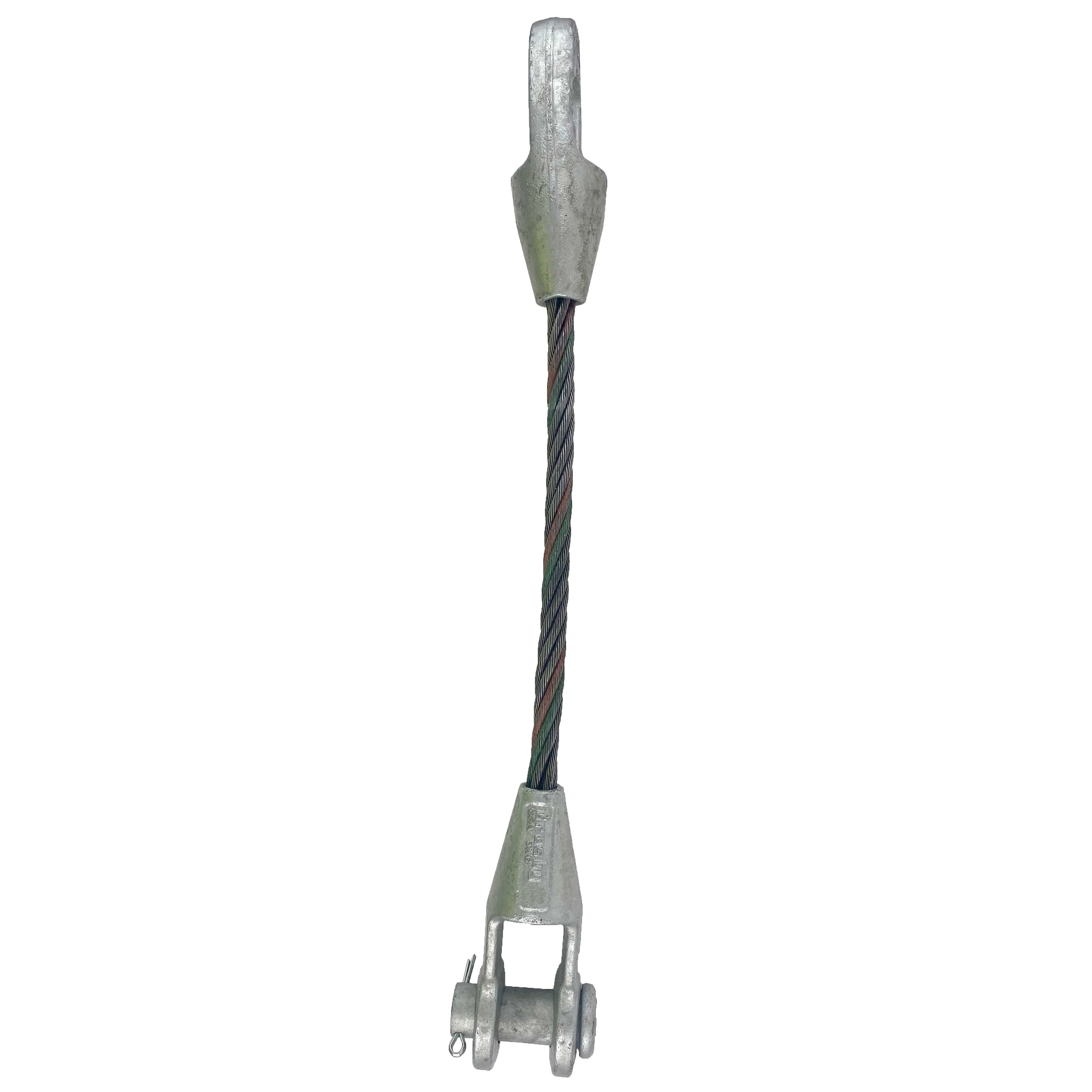 1" x 12' Open and Closed Spelter Socket Wire Rope Sling