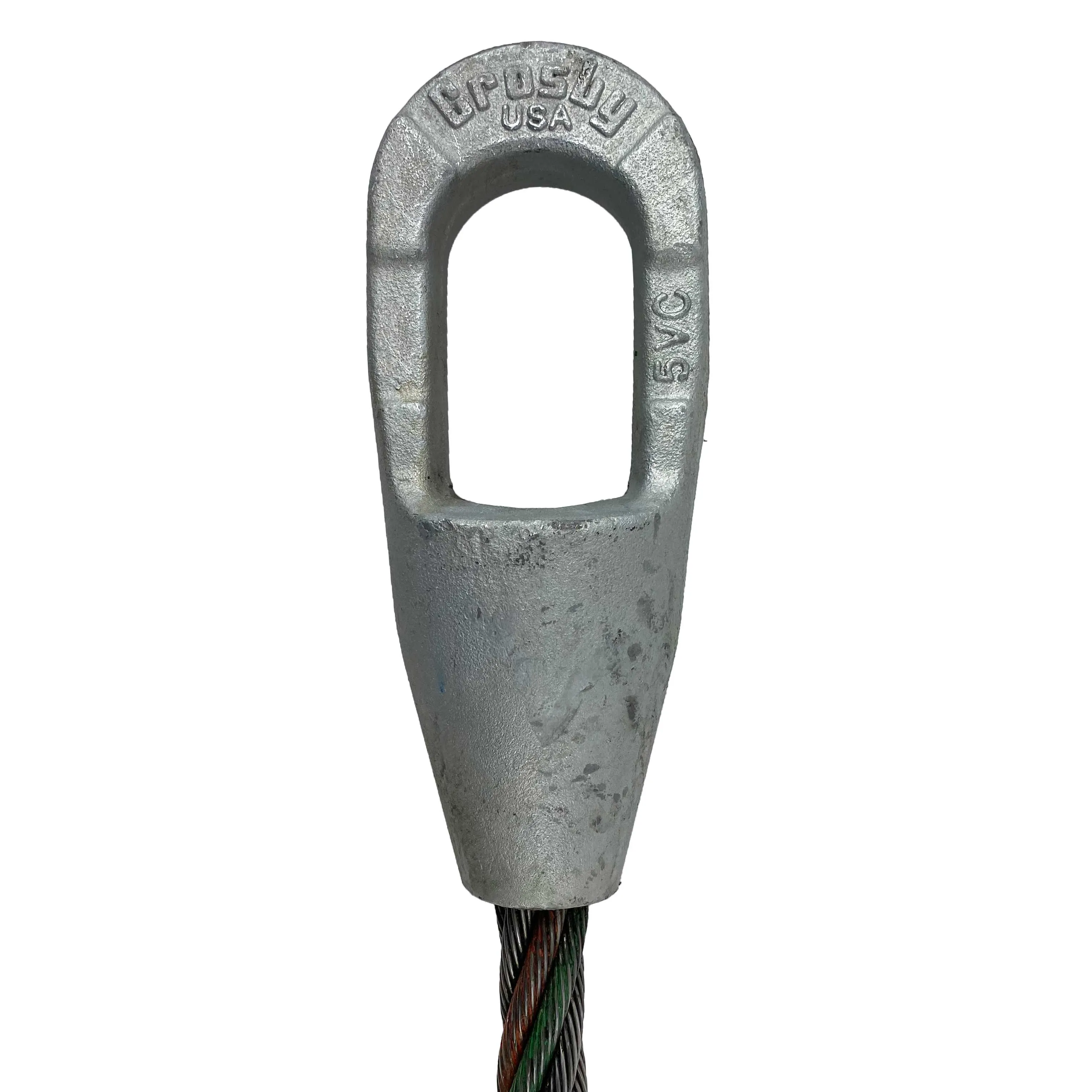 1" x 12' Open and Closed Spelter Socket Wire Rope Sling