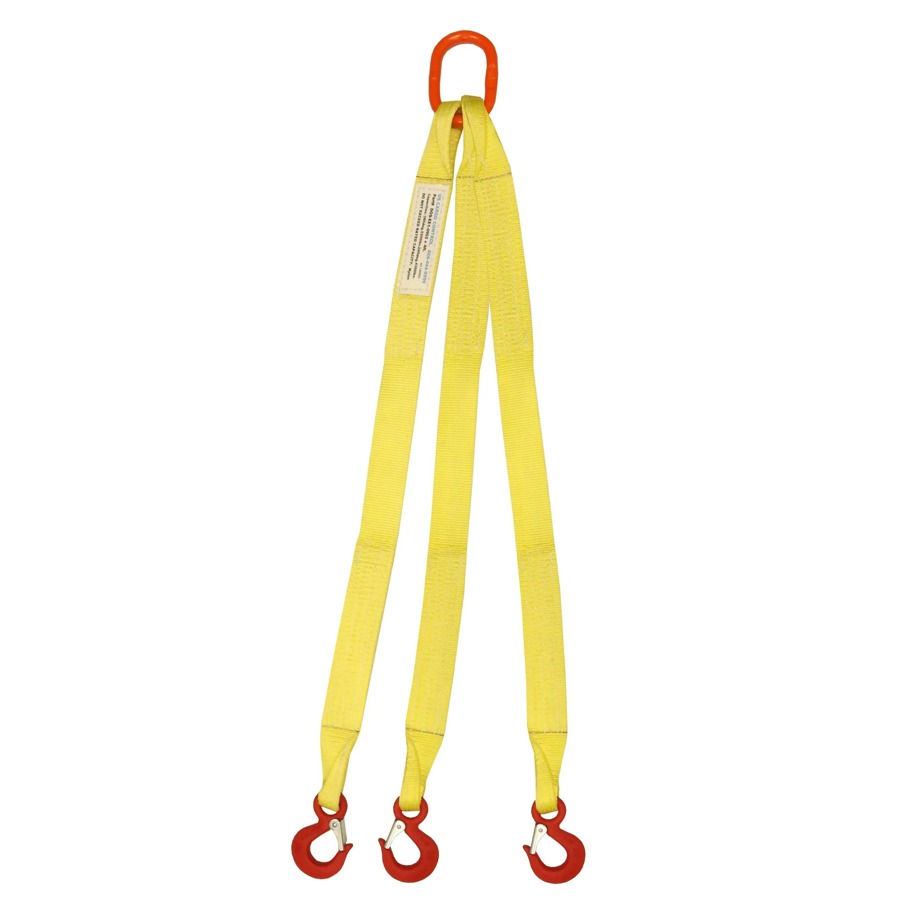 1"x6' (2 ply) Triple Leg Nylon Sling w/ Master Link & Sling Hook
