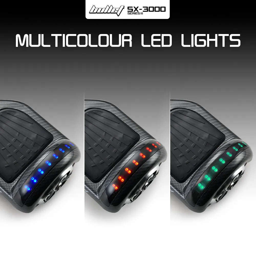 6.5" Carbon Fiber Hoverboard, 500W Motor, 15 km Range - Bullet