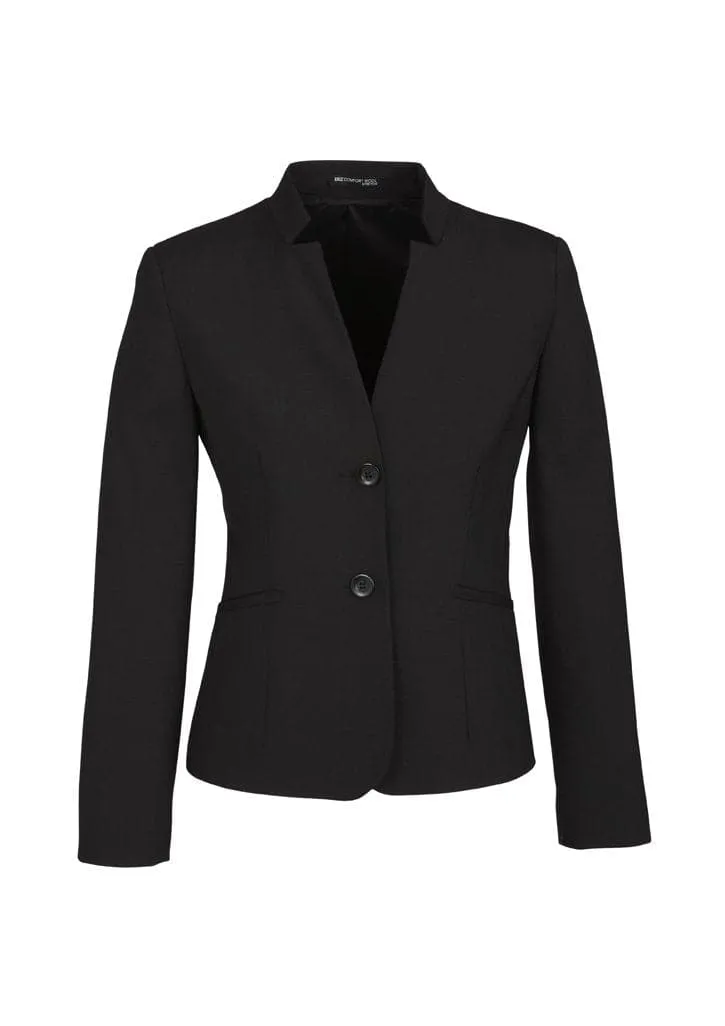 Biz Corporates Women's Short Jacket with Reverse Lapel 64013