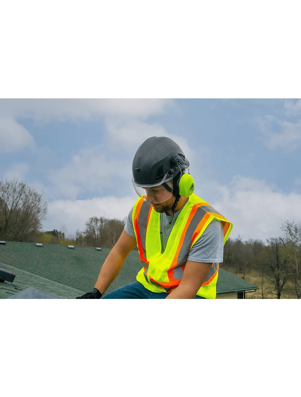 Bullhead Safety™ Head Protection - Clear Anti-Fog Toric Polycarbonate Visor for Climbing Style Helmet - HH-V71AF
