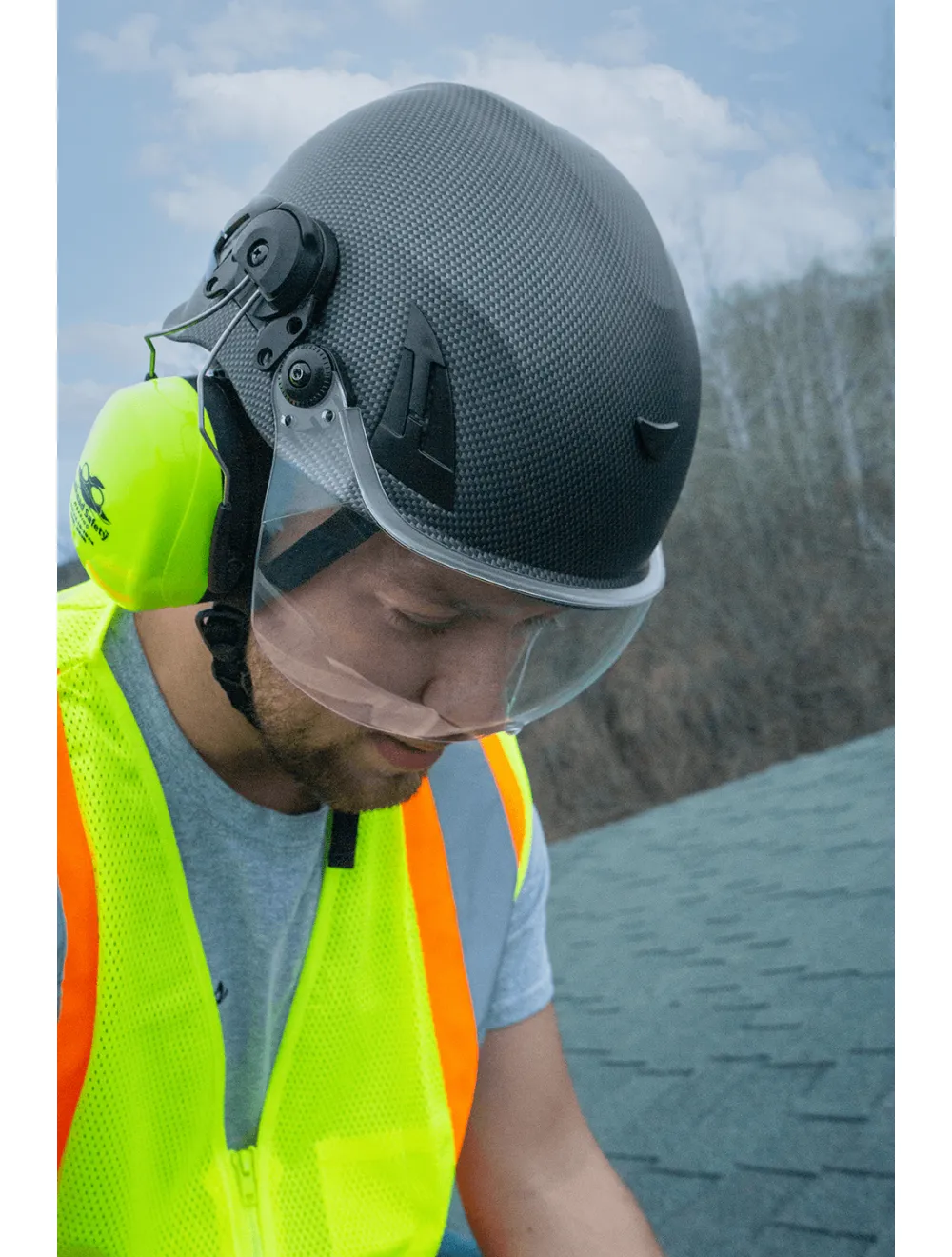 Bullhead Safety™ Head Protection - Clear Anti-Fog Toric Polycarbonate Visor for Climbing Style Helmet - HH-V71AF