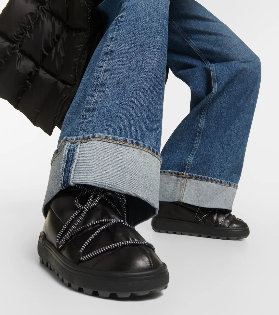 Chamonix Bogner leather ankle boots, black