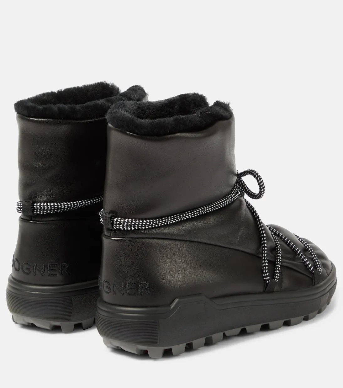 Chamonix Bogner leather ankle boots, black