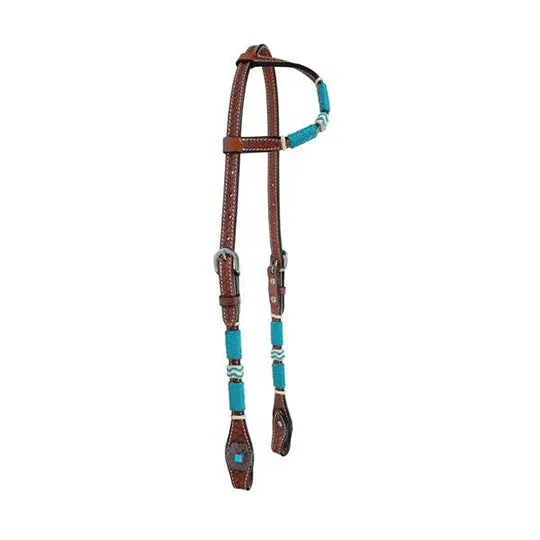 Circle Y Turquoise Roundup Slip Ear Headstall