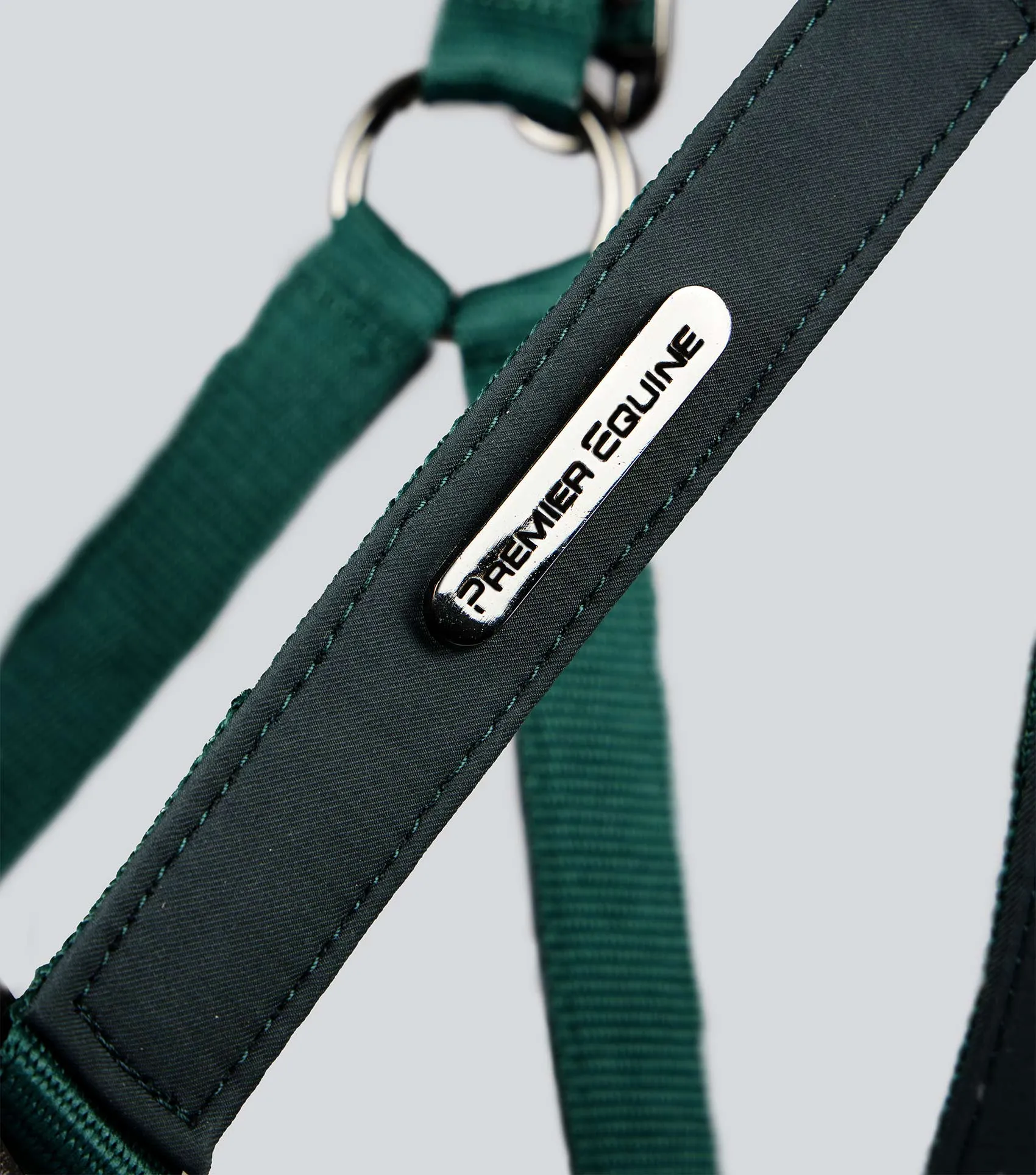 Duco Padded Head Collar with Lead Rope Green