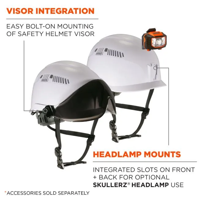 Ergodyne Skullerz 8977 Type 2 Class C Safety Helmet with Adjustable Venting - White