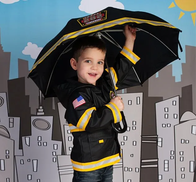 Kids 282 F.D.U.S.A. Firechief Umbrella - Black