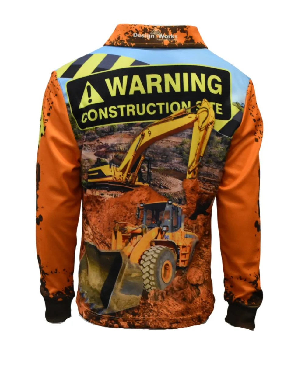 Kids Sun Shirts Long Sleeve - Construction