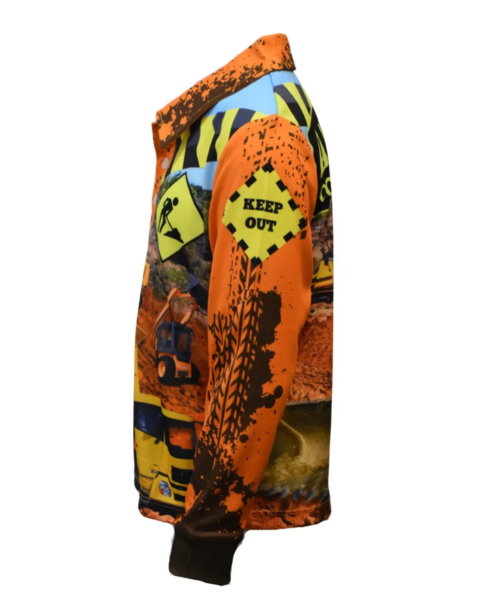 Kids Sun Shirts Long Sleeve - Construction