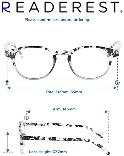 Round-Blue-Light-Blocking-Reading-Glasses-Clear-Black-0-75-Magnification-Computer-Glasses