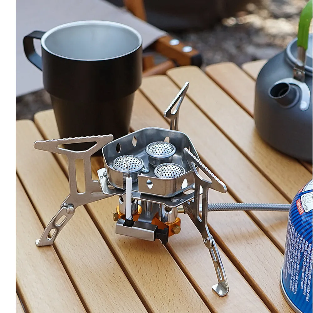 Three-burner stove windproof outdoor camping stove