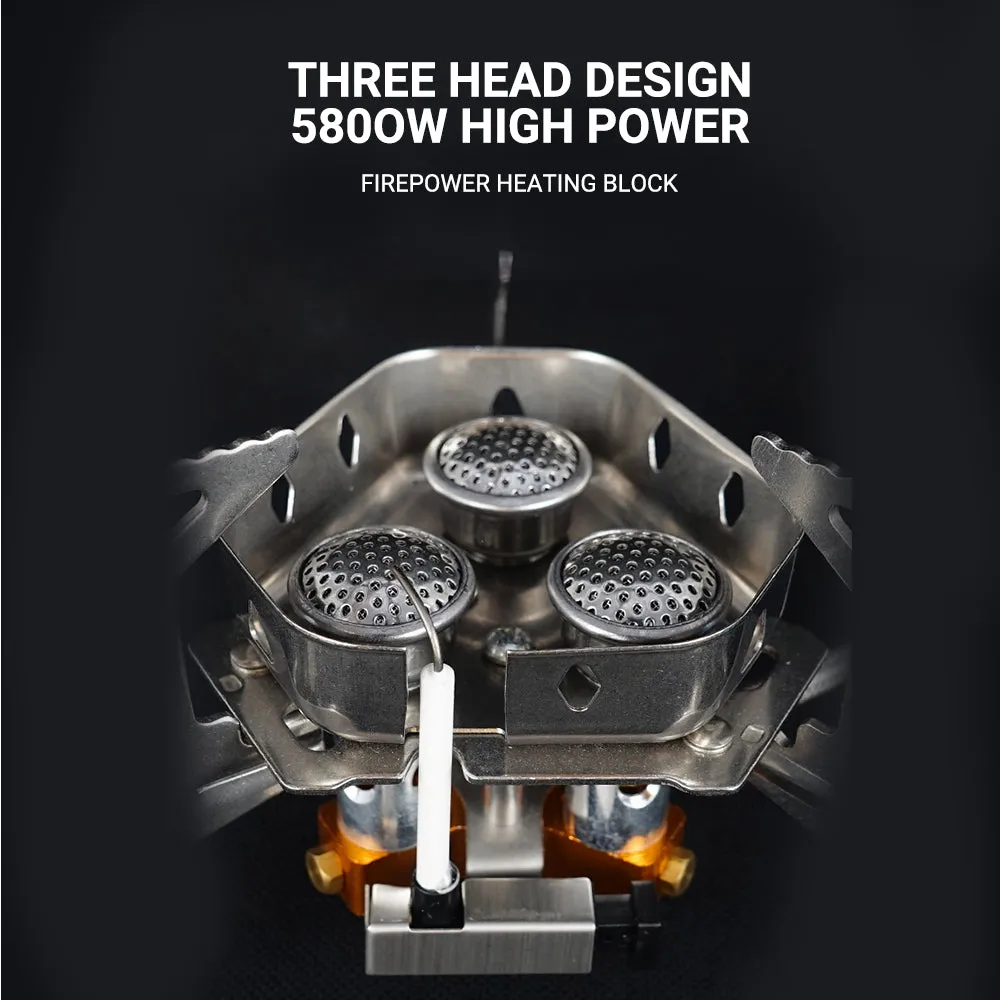 Three-burner stove windproof outdoor camping stove