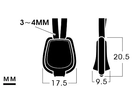YKK | Nylon Zipper Pull Cord End | C7CE-1